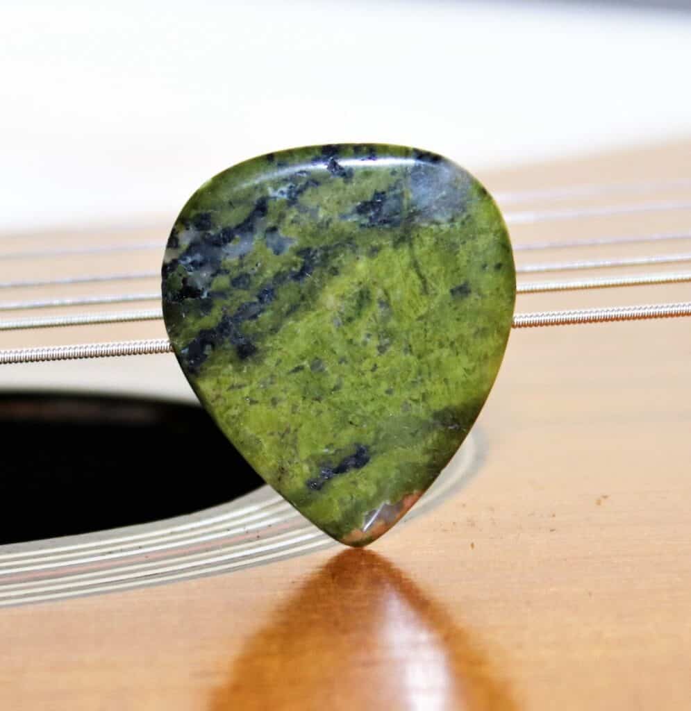 Green Lace Stone Guitar Pick