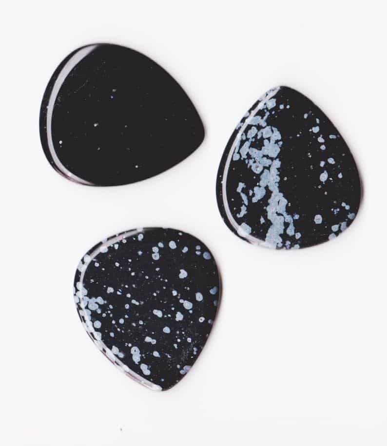 Snowflake Obsidian Stone Guitar Picks