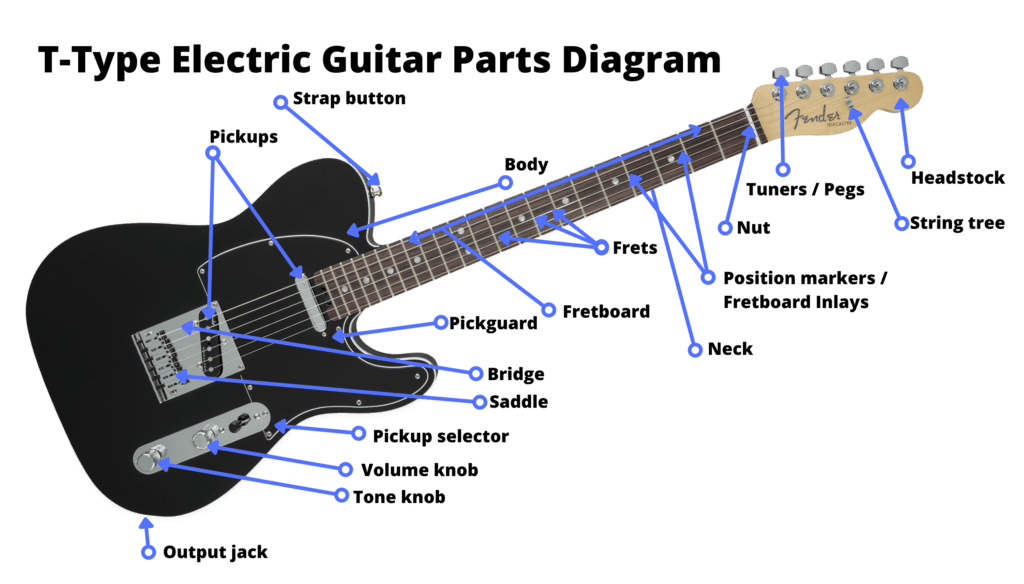 Telecaster Type Electric Guitar Parts Diagram