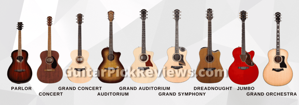 All Acoustic Guitar Sizes and Types Explained - Guitar Pick Reviews