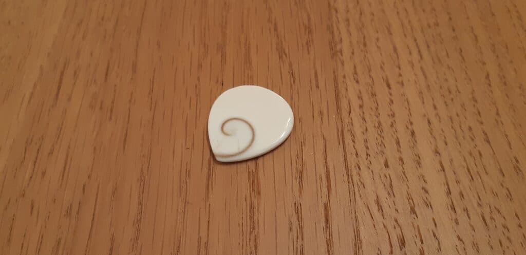 Guitar Pick Made of Saint Lucia Shell