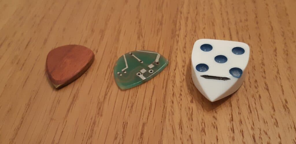 Guitar Picks Made of Unique Materials