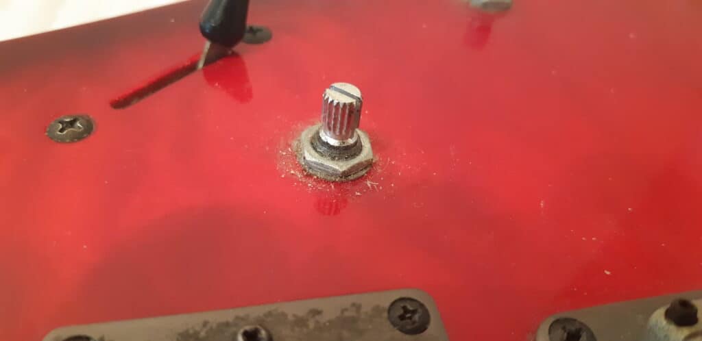 Dirty guitar control pots are the cause of noisy and stiff guitar knobs
