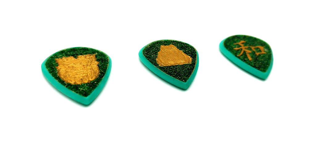 3D printed guitar picks made by Eggy's