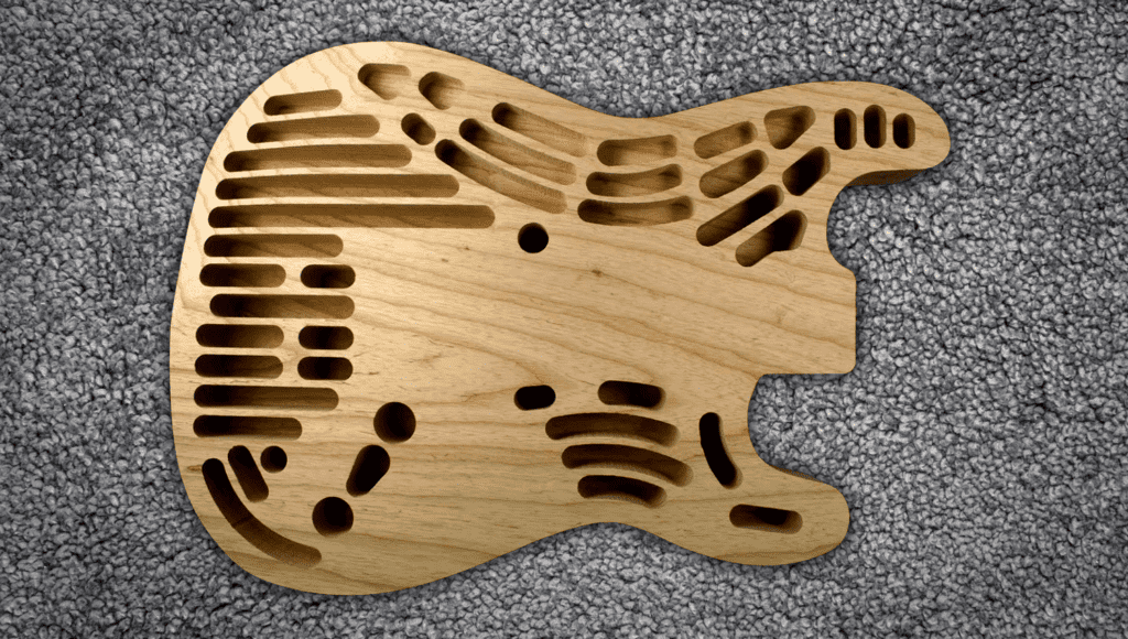 A Chambered Type Electric Guitar Body