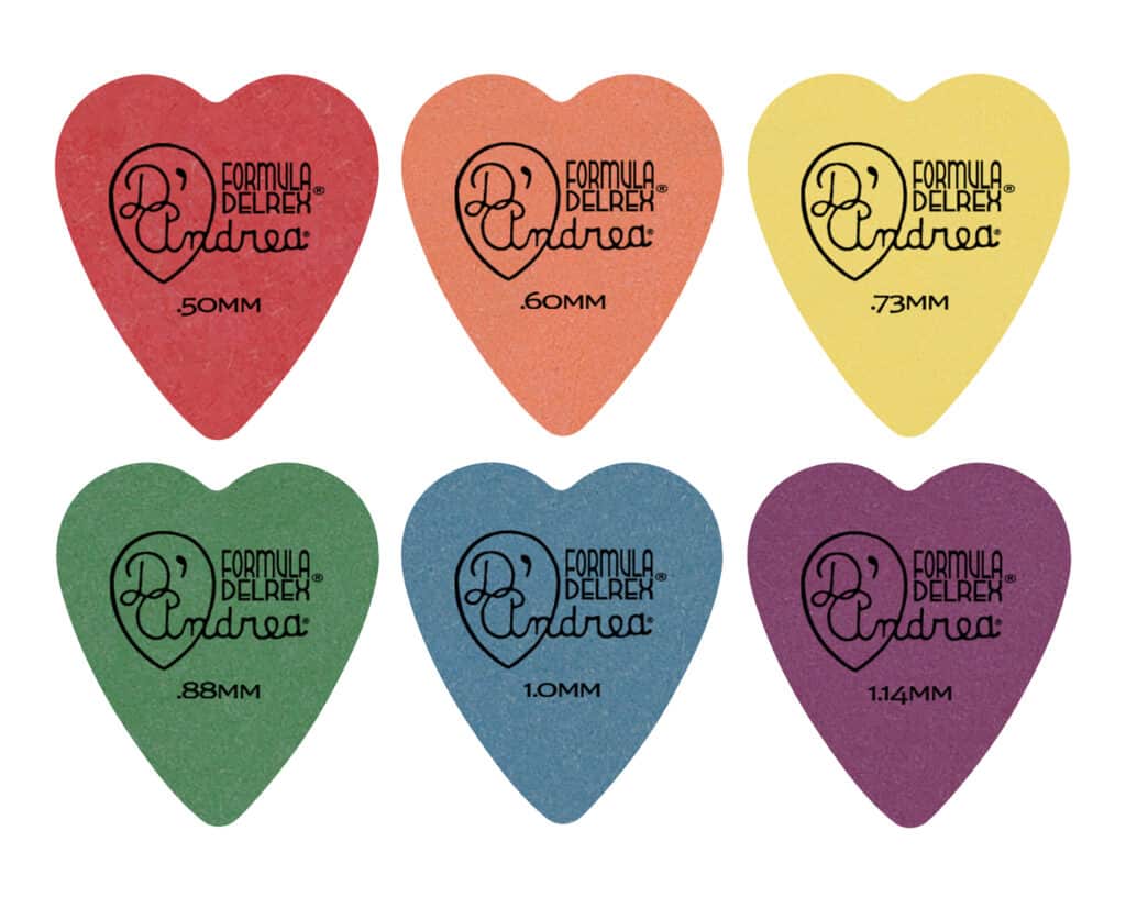 323 Heart Shaped Guitar Picks by D'Andrea