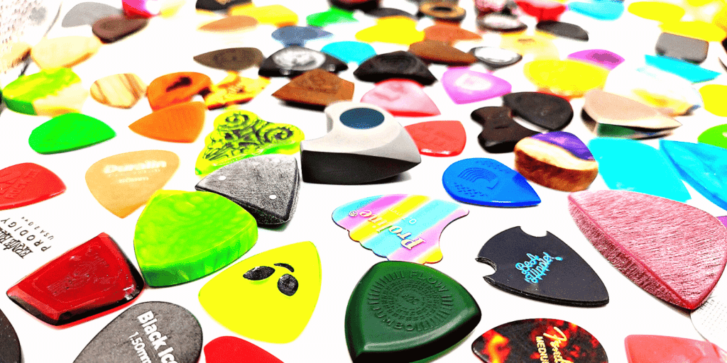 Guitar Picks Of All shapes and Sizes