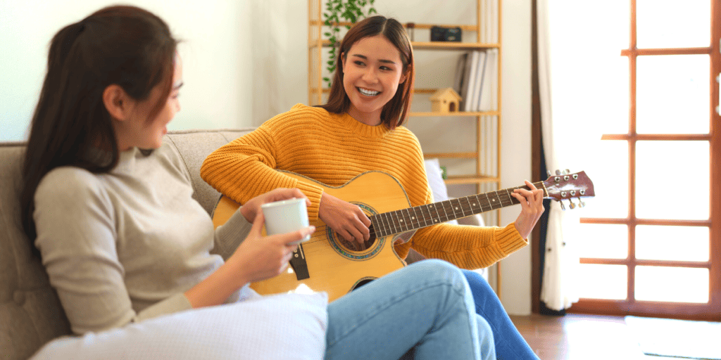 Imagine the look on your friend's faces when you take your guitar and pull off a song they all love