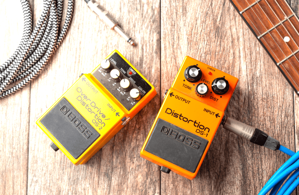 Boss DS-1 and Boss OS-2 are both buffered bypassed pedals
